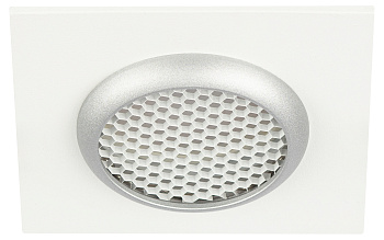 Встраиваемый светильник алюминиевый ЭРА KL110 WH/SL MR16 GU5.3 белый/серебро матовый