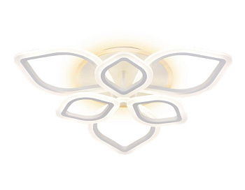 Ambrella Потолочный светодиодный светильник с пультом и подсветкой FA515/3+3 WH белый 126W+28W 700*700*120 (ПДУ РАДИО 2.4)