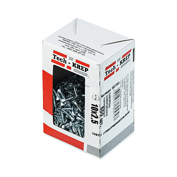 Tech-Krep Саморезы универсальные  10х2,5 мм (500 шт)  оцинкованные - коробка с ок. Tech-Kr 102155