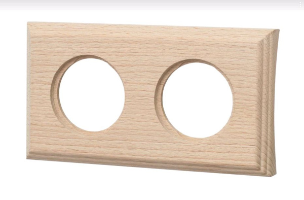 BIRONI Шедель Бук Натурэль Рамка 2-ая на бревно 200мм (скрытый монтаж) BF4C20-620-10