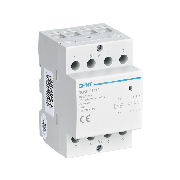 CHINT Контактор модульный NCH8-63/22 63A 2НЗ+2НО AC220/230В 50Гц (R)