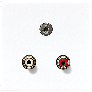 JUNG 2x Cinch Audio (RCA) / Stereo разъем (TRS 3.5 mm), белый MALS1011WW