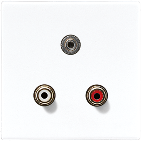 JUNG 2x Cinch Audio (RCA) / Stereo разъем (TRS 3.5 mm), белый MALS1011WW