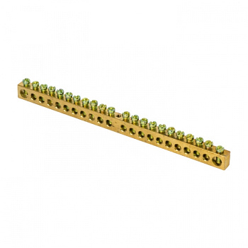 EKF PROxima Шина PEN "ноль-земля" (8х12мм) 22 отверстия латунь крепеж по центру