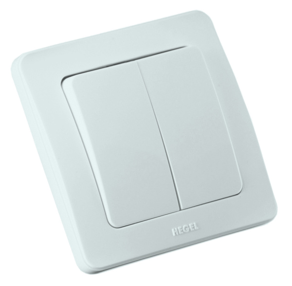 Hegel Мастер внутр Белый ВС10-351 Выключатель 2-клавишный