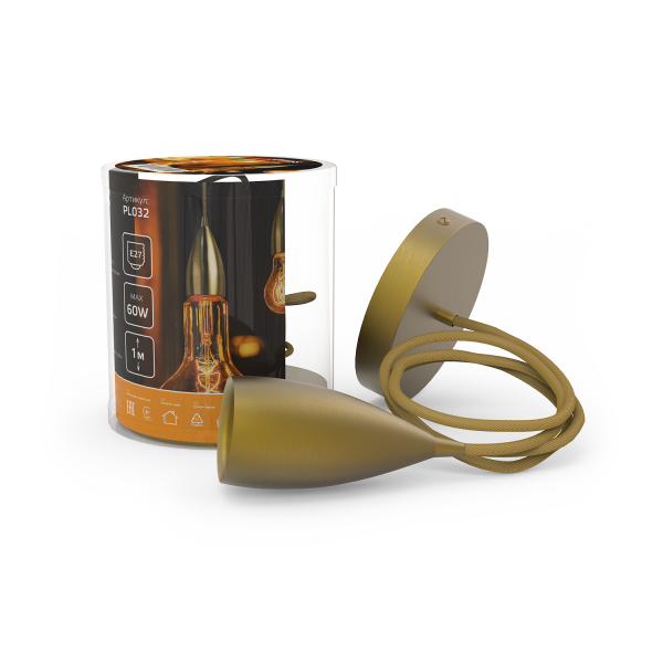 Купить Gauss Светильник подвесной PL032 бронзовый E27, 1 м, 1/40