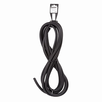 Труба автомобильная гофрированная 9,8 мм ПОЛИПРОПИЛЕН 5 м разрезная Rexant 15-1005