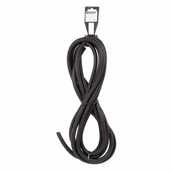 Труба автомобильная гофрированная 9,8 мм ПОЛИПРОПИЛЕН 5 м разрезная Rexant 15-1005