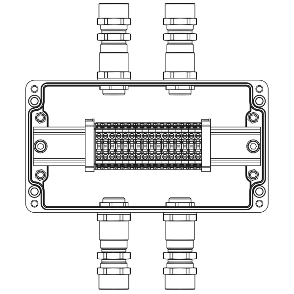 DKC TBE-P-04-(16xCBC.4)-2xKA2MHK(A)-1xKA2MHK(C)1Ex e IIC Т5 Gb / Ex tb IIIC T95°C Db IP66/ КЗ