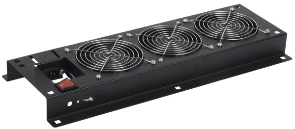 IEK ITK Вентиляторная панель с выключателем 3 модуля черная FM05-31M