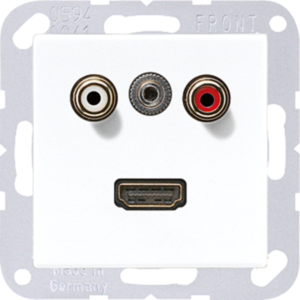 JUNG 2x Cinch Audio (RCA) / Stereo Jack (TRS 3.5 mm) / HDMI, белый MAA1082WW