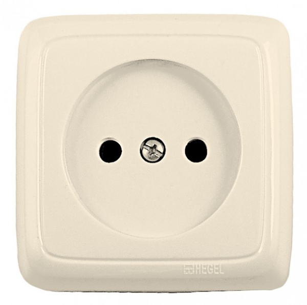 Hegel Альфа наруж Слоновая кость РА16-103-01 Розетка, с изол. пластиной