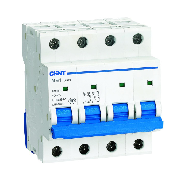CHINT Автоматический выключатель NB1-63H 4P 1A 10кА B (R) 179893