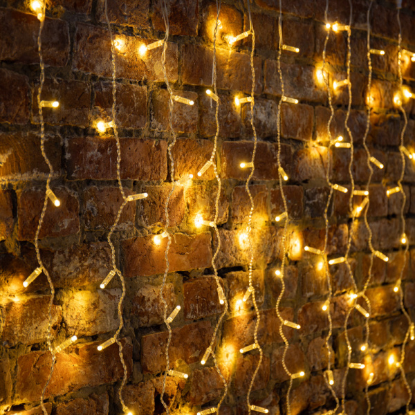 NEON-NIGHT Гирлянда "Светодиодный Дождь" 2х3м, постоянное свечение, прозрачный провод, 230 В, диоды ТЕПЛЫЙ БЕЛЫЙ, 448 LED 235-156-6