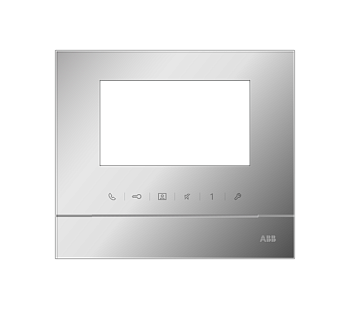 ABB Рамка для абонентского устройства 4,3, серебристый глянцевый 2TMA070130S0011