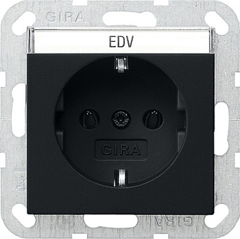 Gira Розетка с з/к и полем для надписи 0457005