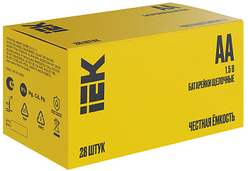 IEK Батарейка щелоч. Alkaline LR06/AA (28шт/бокс)