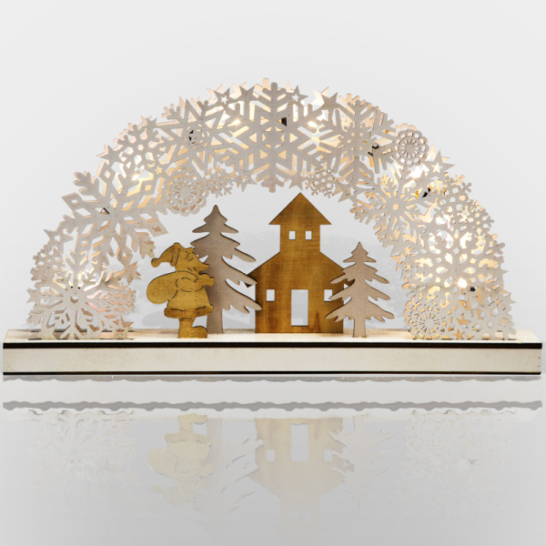 NEON-NIGHT Деревянная фигурка с подсветкой "Рождественская сказка" 44,5*6*24 см 504-021