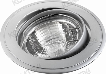 Comtech Corona Светильник галогеновый встраиваемый повор.HR51 1x50W GU5.3 мат.хром/хром/мат.хром P00260/2