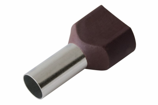 Наконечник штыревой втулочный изолированный F-14мм 2х10мм² (НШВи(2) 10-14 / НГи2 10-14) красный Rexant 08-2812