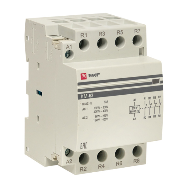 EKF PROxima Контактор модульный КМ 63А 4NC (3 мод.)