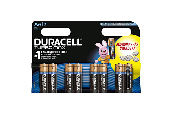 Duracell Батарейка типа AA/LR6/MN 1500 ("пальчиковая)" LR6-8BL TURBO (8/96/18240) модель (81528434) C0038941