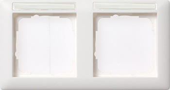 Gira Standard 55 Белый глянцевый Рамка 2-ая горизонтальная с полем для надписи 109203