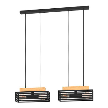 Eglo 390164 Подвесной светильник HL/4 E27 black/wood 'CIDRAZ' Eglo 390164 Подвесной светильник HL/4 E27 black/wood 'CIDRAZ'