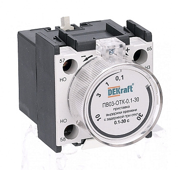 Dekraft Приставка выд. врем. с задерж. при откл. 0.1-30сек. 1з+1р ПВ-03