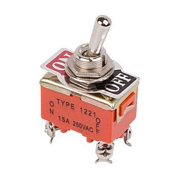Тумблер 250V 15А (4c) ON-OFF двухполюсный Rexant 36-4130