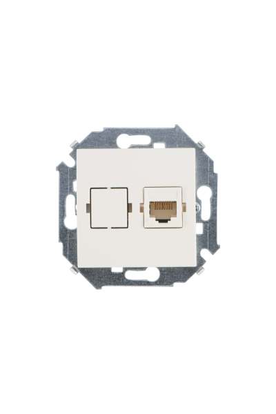 Купить Simon 15 Бежевая Розетка компьютерная 1-ая RJ45 кат.5е 1591598-031