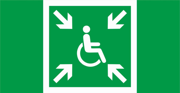 СТ ПЭУ 019 МГН/Безопасная зона (260х130) PC-M /комплект, 2шт./ MIZAR STANDARD пиктограмма