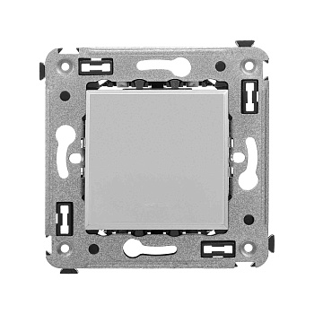 DKC Кнопка одноклавишная в стену, "Avanti", "Закаленная сталь"