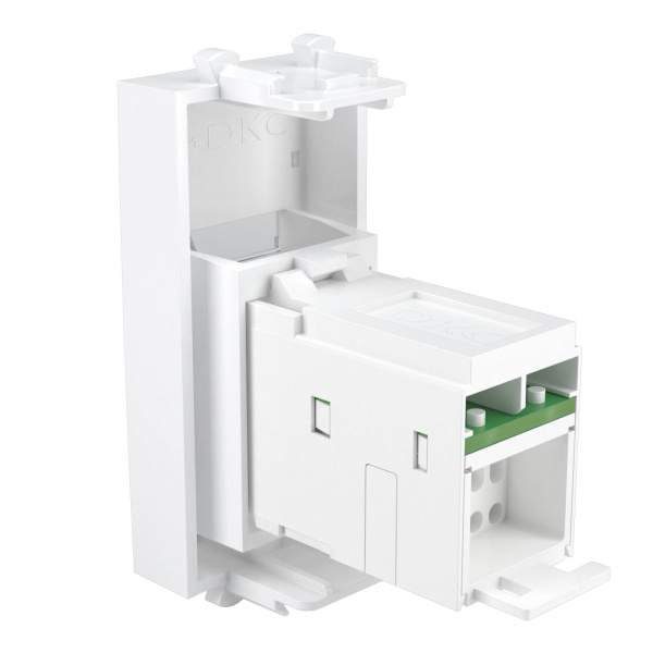 Купить DKC Компьютерная розетка RJ-45 модульная, кат.6А, "Avanti", "Белое облако", 1 модуль 4400371