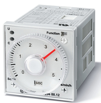 Finder Таймер мультифункциональный (AI a, AI b, DI a, DI b, GI, SW); монтаж на панель или в розетку; 8-штырьковый разъем; питание 24…230В АС/DC; 2CO 5 881202300002