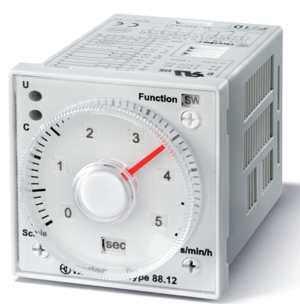 Finder Таймер мультифункциональный (AI a, AI b, DI a, DI b, GI, SW); монтаж на панель или в розетку; 8-штырьковый разъем; питание 24…230В АС/DC; 2CO 5 881202300002