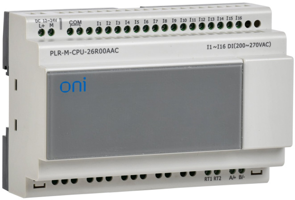 IEK ONI Логическое реле  PLR-M. CPU DI16(230В АС) 12-24В DC PLR-M-CPU-26R00AAC