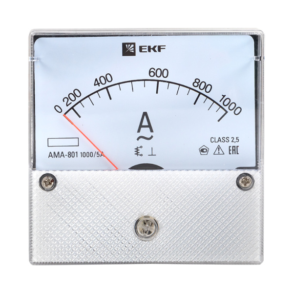 Купить EKF PROxima Амперметр AMA-801 аналоговый на панель (80х80) круглый вырез 1000А трансф. подкл.