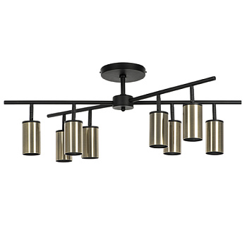 Lightstar LR728318 Люстра RULLO 8х50W GU10 ЧЕРНЫЙ/БРОНЗА (571728+214431-8), шт