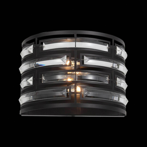 ST LUCE SL665.401.02 Бра  Черный/Черный, Прозрачный E14 2*40W Купить ST LUCE SL665.401.02 Бра  Черный/Черный, Прозрачный E14 2*40W