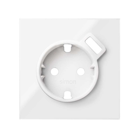 Simon 100 Белый глянец Накладка розетки Schuko с з/у USB SmartCharge 10000049-130