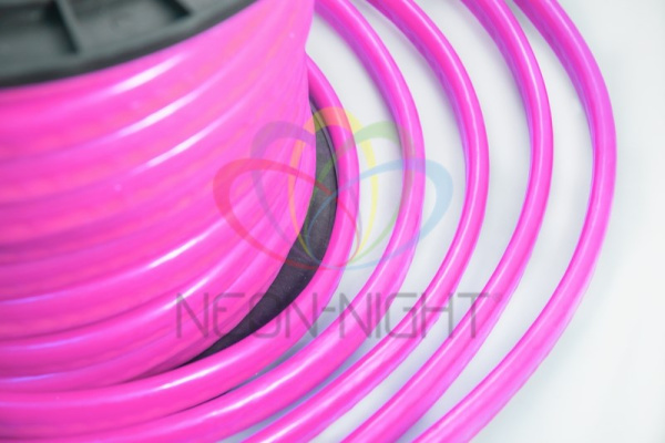 Купить NEON-NIGHT Гибкий Неон DIP 12x26мм - розовый, оболочка розовая, бухта 50м 131-027