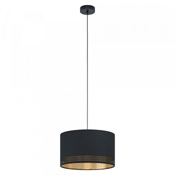 Eglo 99273 Подвес ESTEPERRA, 1x40W(E27), сталь, черный/текстиль, черный, золотой