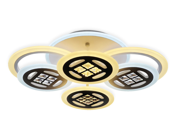 Купить Ambrella Потолочный светодиодный светильник с пультом FA2951/6 WH белый 4200K/3000K+6400K/6400K+3000K 125W 550*405*150 (ПДУ ИК)