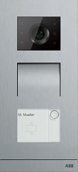 ABB Станция вызова, видео, одноклавишная, сталь, с IC, Mifare/NFC 2TMA070010X0017