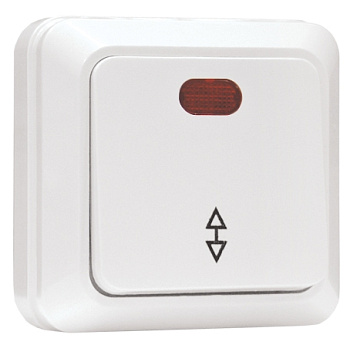 EKF PROxima Рим Выключатель проходной 1-клавишный с индикатором 10А белый