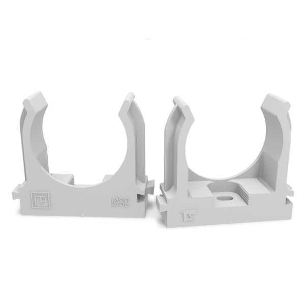 Промрукав Крепеж-клипса для труб для монтажного пистолета серая в п/э д32 (25шт/500шт уп/кор) PR13.0122