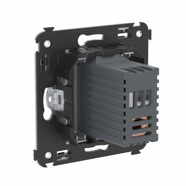 Купить DKC Диммер поворотный в стену, "Avanti", "Закаленная сталь"