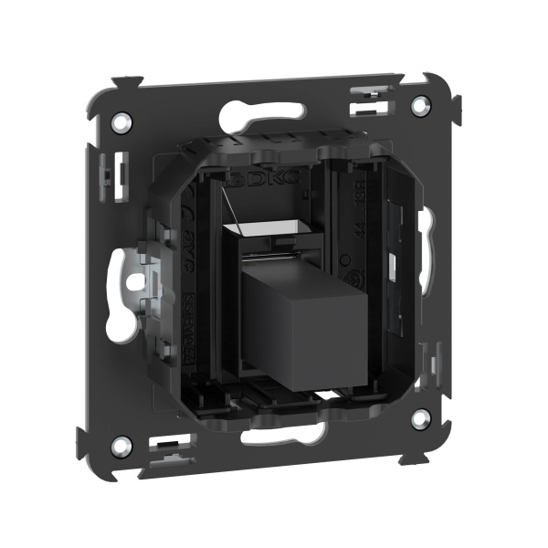 Купить DKC HDMI розетка одинарная в стену, тип А-А, "Avanti", "Черный матовый"
