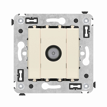 DKC Розетка TV оконечная в стену, "Avanti", "Ванильная дымка"
